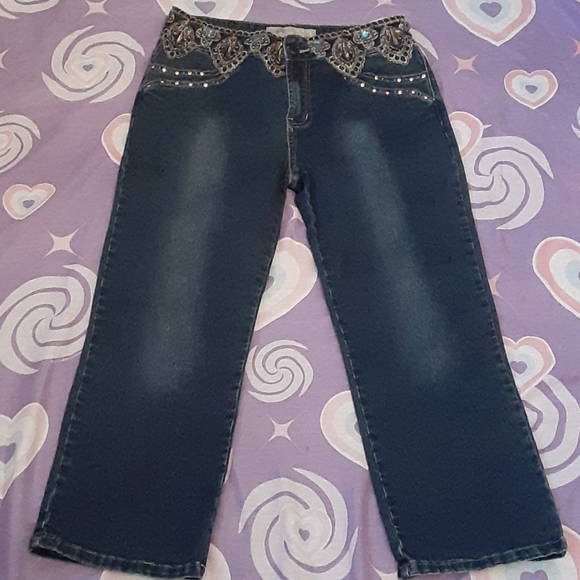 Zion decorative capris jeans - Picture 2 of 9